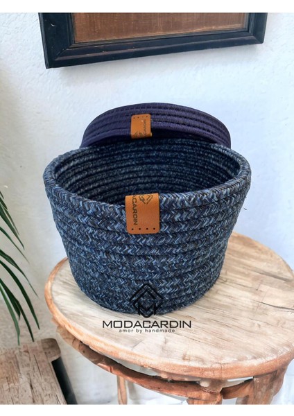 jüt Hasır Sepet Oval Kapaklı Organizer 20X20 fırsatları