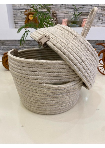 Jüt Hasır Sepet Kapaklı Organizer modelleri