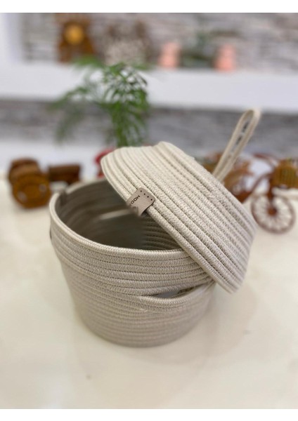 Jüt Hasır Sepet Kapaklı Organizer fırsatları