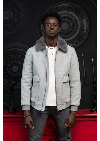 Slimfit Kürklü Sabit Yaka Beli Lastikli Astarlı Kaşe Mont modelleri