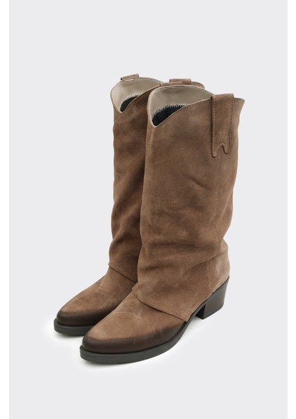 Hakiki Deri Fermuarsız Kadın Çizme fiyatları