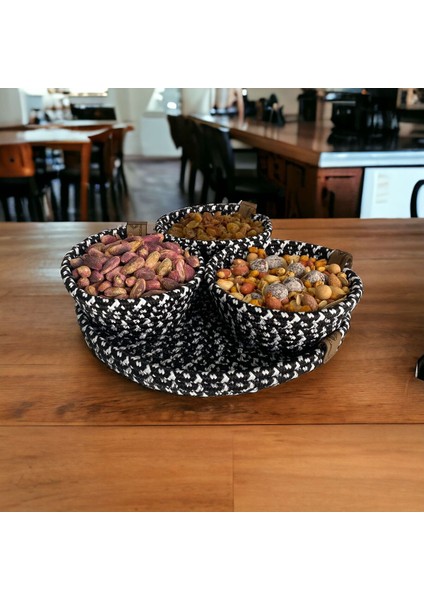 3 Lü Sunum Çerez Takımı Jüt Hasır Sunum Kabı Tepsili fiyatları