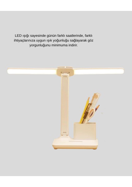 LED Işıklı Masa Lambası – Göz Yormayan, Kısılabilir ve Esnek Başlıklı indirimleri