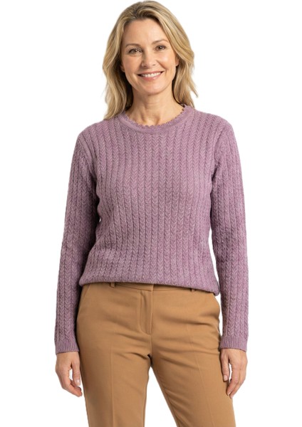 Kadın Kışlık Triko Kazak Yünlü Premium Yumuşak Dokulu Modern Desenli