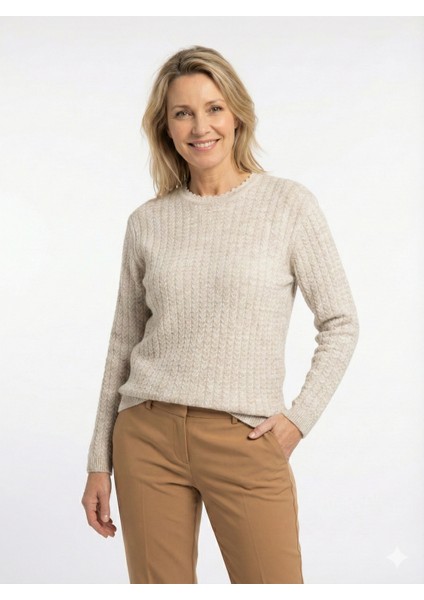 Kadın Kışlık Triko Kazak Yünlü Premium Yumuşak Dokulu Modern Desenli indirimleri