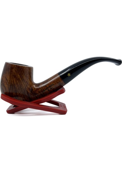 Sarı Yıldız Bent Billiard 9mm Filtreli Akrilik Saplı Pipo X-160 237197