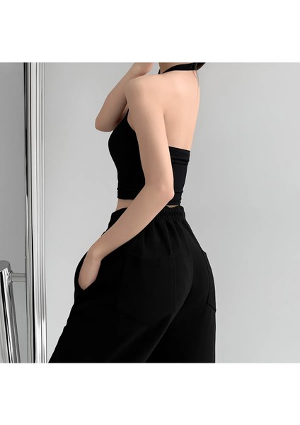 Kadın Oval Yaka Kolsuz 2 Li Adet Fitilli Crop Basıc Atlet Bluz fiyatları