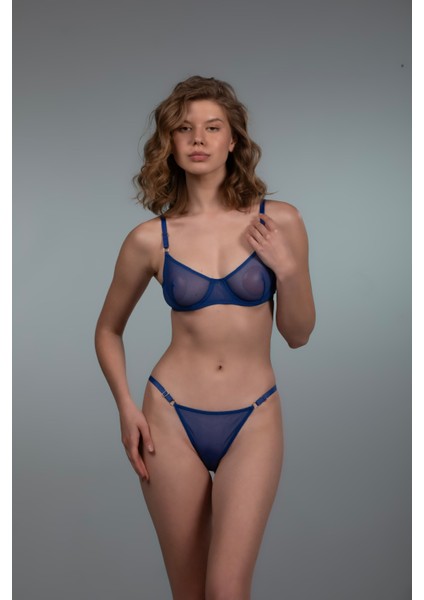 Mean Girl Lingerie Tül Transparan Bralet Iç Çamaşır Takımı modelleri