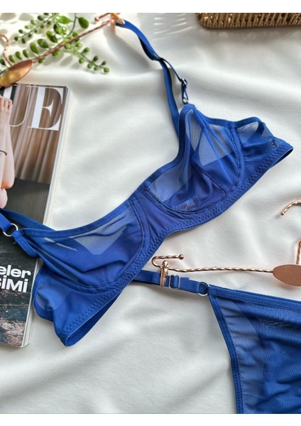 Mean Girl Lingerie Tül Transparan Bralet Iç Çamaşır Takımı fırsatları