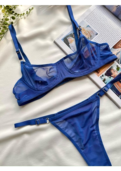 Mean Girl Lingerie Tül Transparan Bralet Iç Çamaşır Takımı indirimleri
