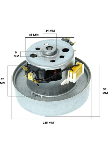 Elektrikli Süpürge Motoru 1400 W - Bt 27 modelleri