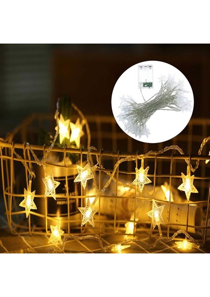 Yıldız Şekilli Pilli Gün Işığı Yılbaşı LED Işık 3 mt fiyatları