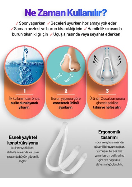 Rahat Nefes Alma Horlama Önleyici Burun Dilatörü Tekli fırsatları