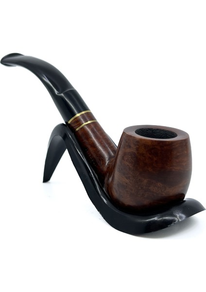 Kırmızı Yıldız Bent Apple 6 mm Filtreli Ebonit Saplı Pipo - 237100 fırsatları