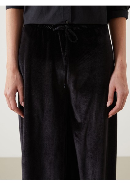 Yeni Sezon Beli Lastikli Kadife Kadın Pantolon modelleri