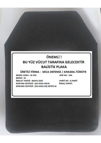 Çelik Yelek Plakası 3 Seviye fiyatları