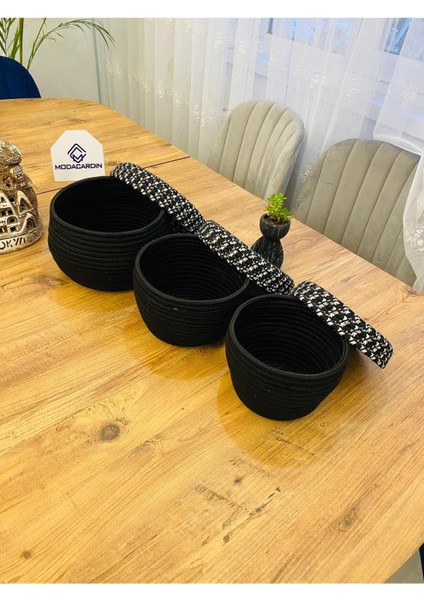 Jüt,hasır,3 Lü Kapaklı Sepet, Özel Tasarım, Çok Amaçlı Düzenleyici Organizer,sepet indirimleri