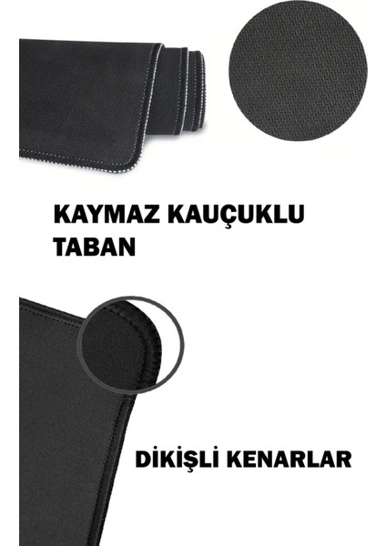 Monochrome Gaming Oyuncu Xl Mouse Pad Kaydırmaz Dikişli Mousepad 480X400X4 mm Dikişli Premium Model fırsatları