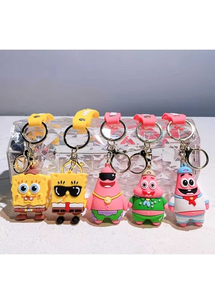 Kötü Spongebob Squarepants Sevimli Anime Patrick Yıldız Araba Anahtarlık Sırt Çanta Aksesuarlı fiyatları