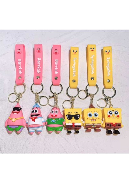 Kötü Spongebob Squarepants Sevimli Anime Patrick Yıldız Araba Anahtarlık Sırt Çanta Aksesuarlı fırsatları
