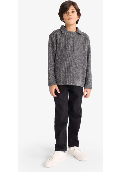 Erkek Çocuk Polo Yaka Sweatshirt