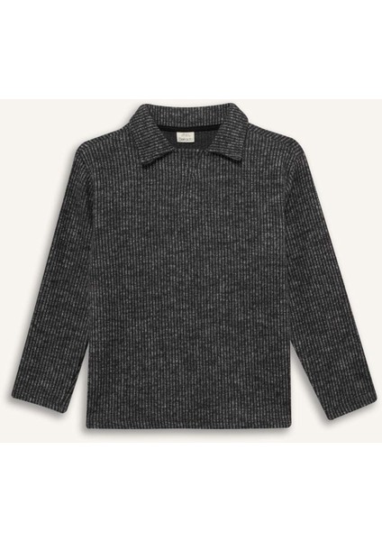 Erkek Çocuk Polo Yaka Sweatshirt