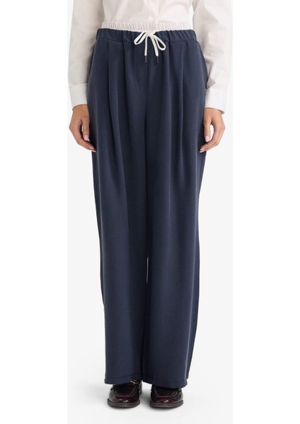 Baggy Fit Çift Cepli Normal Bel Standart Boy Tensel Pantolon G2870AX25AU