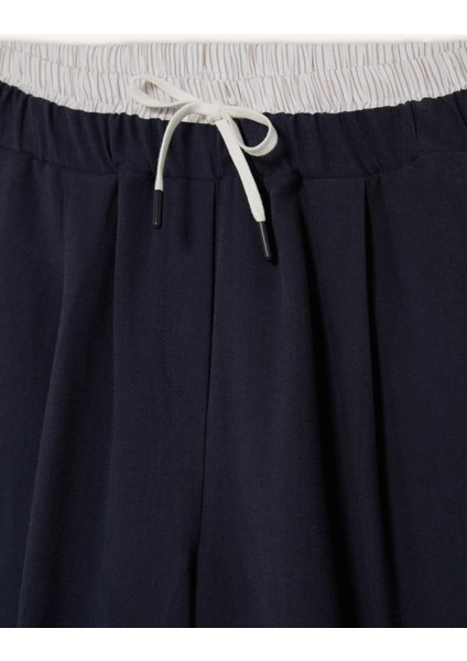 Baggy Fit Çift Cepli Normal Bel Standart Boy Tensel Pantolon G2870AX25AU