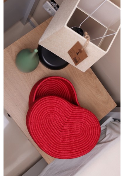 Jüt Hasır Sepet Oval Kapaklı Organizer 20X20 fiyatları