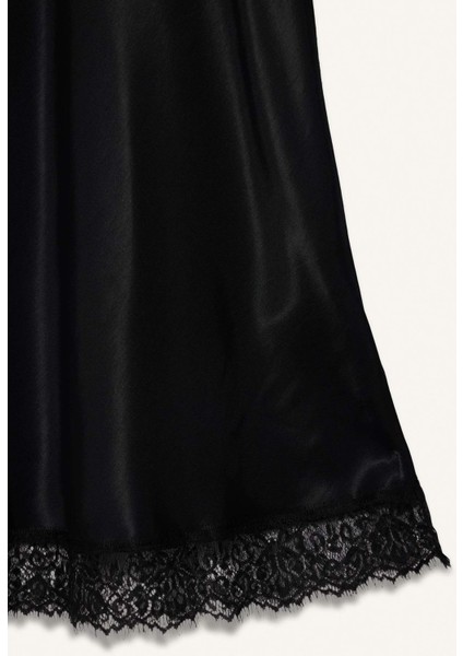 A Kesim Normal Bel Saten Midi Etek