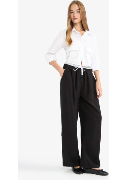 Baggy Fit Çift Cepli Normal Bel Standart Boy Tensel Pantolon G2870AX25AU