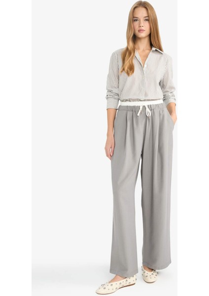 Baggy Fit Çift Cepli Normal Bel Standart Boy Tensel Pantolon G2870AX25AU