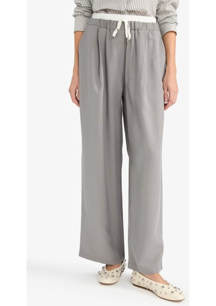 Baggy Fit Çift Cepli Normal Bel Standart Boy Tensel Pantolon G2870AX25AU