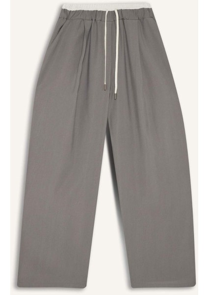 Baggy Fit Çift Cepli Normal Bel Standart Boy Tensel Pantolon G2870AX25AU