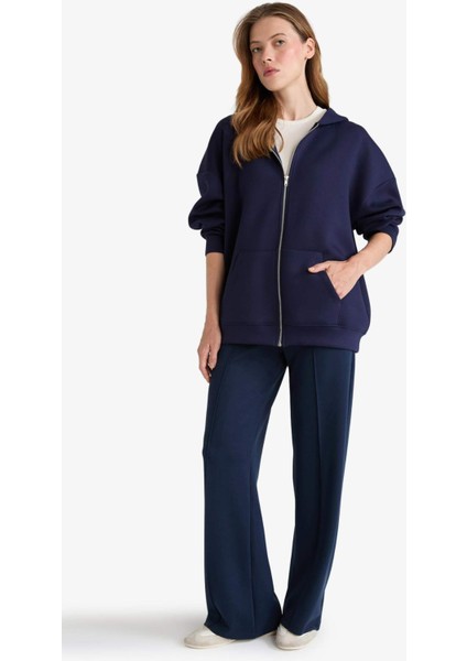 Relax Fit Normal Bel Düz Paça Modal Pantolon