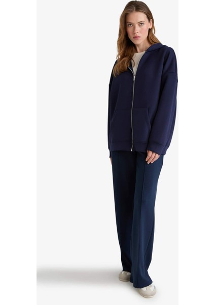 Relax Fit Normal Bel Düz Paça Modal Pantolon