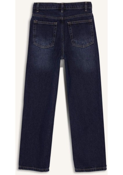 Erkek Çocuk Loose Fit Yırtık Detaylı Düz Paça Jean Pantolon G3069A825WN