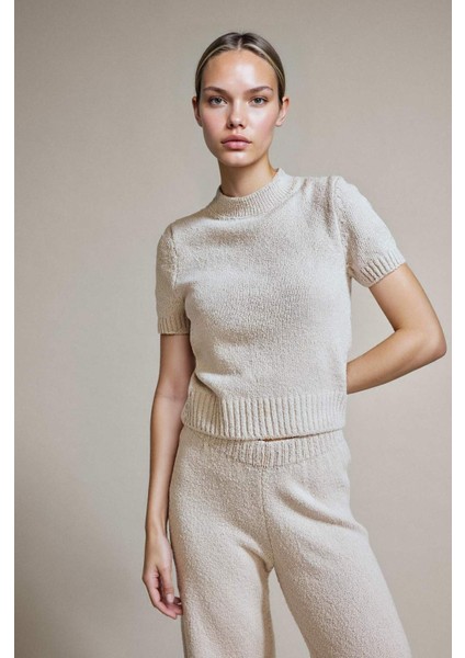 Yarım Balıkçı Yaka Kısa Kollu Triko Kazak G2601AX25AU