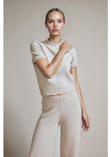 Yarım Balıkçı Yaka Kısa Kollu Triko Kazak G2601AX25AU