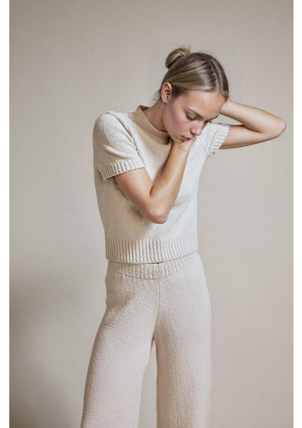 Yarım Balıkçı Yaka Kısa Kollu Triko Kazak G2601AX25AU