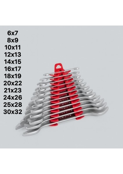 Izeltaş 12'li Iki Ağız Açık Anahtar Takımı Kısa Boy 12 Parça fiyatları