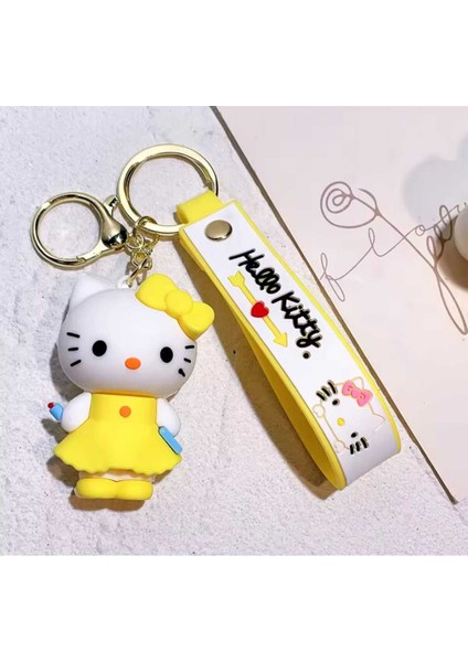Sevimli Karakterler Hello Kittyler Silikon Anahtarlık & Çanta Aksesuarlı