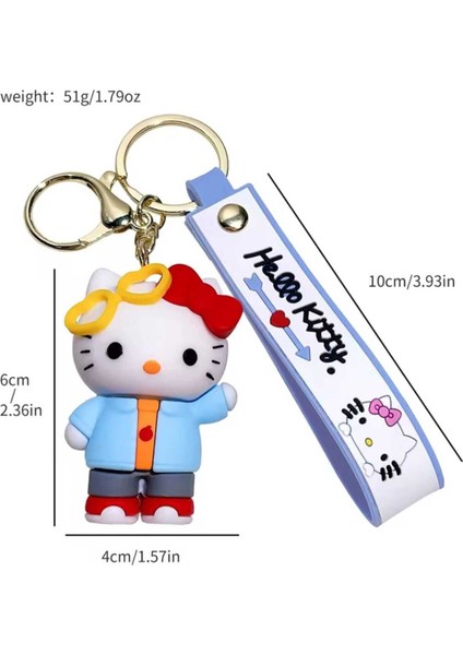 Sevimli Karakterler Hello Kittyler Silikon Anahtarlık & Çanta Aksesuarlı