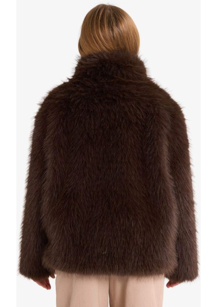 Kız Çocuk Dik Yaka Fermuarlı Suni Kürk Mont G2763A825WN