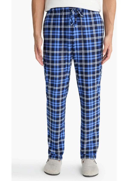 Regular Fit Cepli Polar Kareli Pijama Altı G2730AX25WN