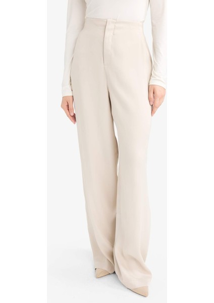 Regular Fit Cepli Bilek Boy Saten Pantolon G2965AX25AU