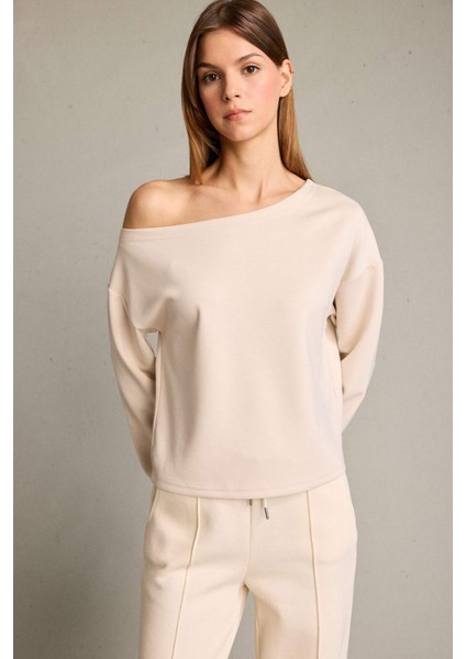 Kayık Yaka Modal Sweatshirt G2914AX25AU