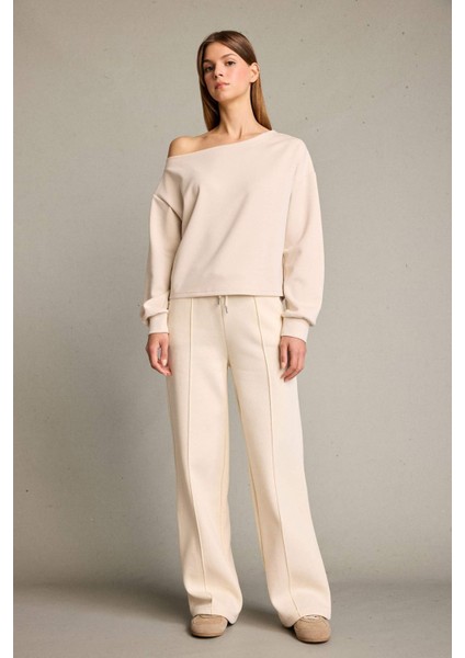 Kayık Yaka Modal Sweatshirt G2914AX25AU