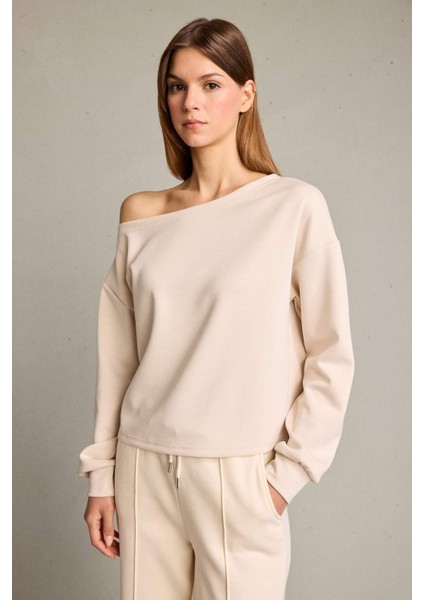 Kayık Yaka Modal Sweatshirt G2914AX25AU