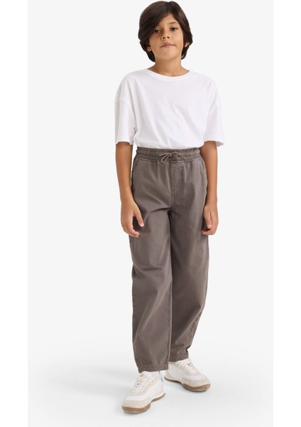 Erkek Çocuk Baggy Fit Standart Paça Gabardin Pantolon
